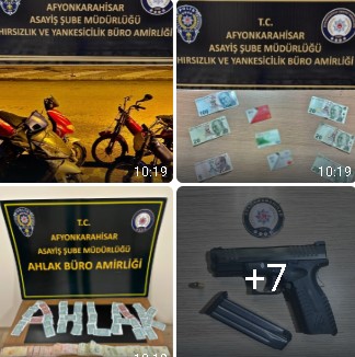 Afyonkarahisar’da 42 Aranan Şahıs Yakalandı: Silah, Uyuşturucu ve Kumar Operasyonları