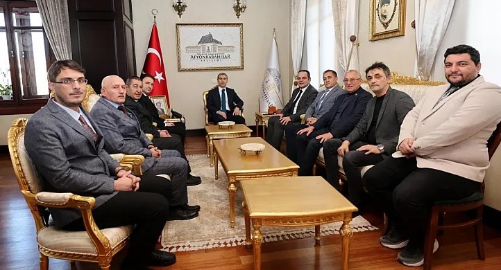 Afyon gazeteciler cemiyetin 'den Vali Aktaş'a Hayırlı Olsun Ziyareti
