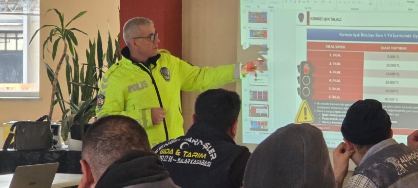 Mermer İşçilerine Trafik Eğitimi