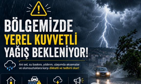 Bölgemizde Yerel Kuvvetli Yağış Bekleniyor!