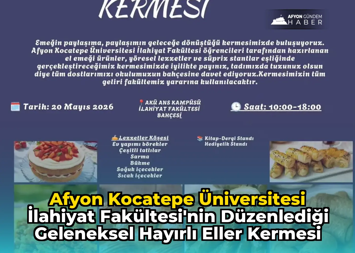 Afyon Kocatepe Üniversitesi İlahiyat Fakültesi'nin Düzenlediği Geleneksel Hayırlı Eller Kermesi