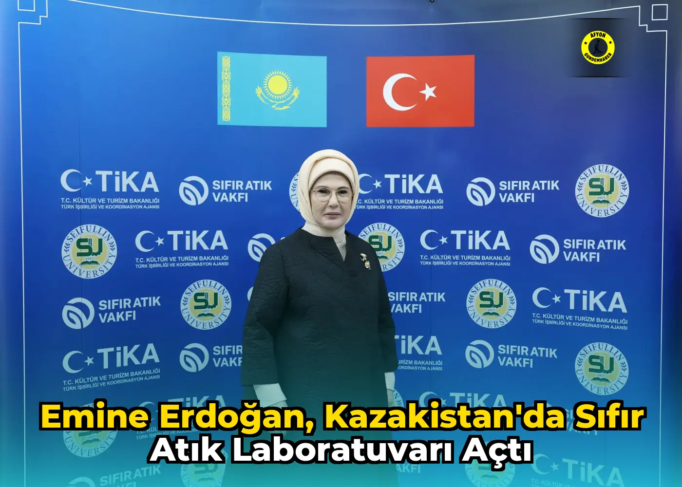 Emine Erdoğan, Kazakistan'da Sıfır Atık Laboratuvarı Açtı
