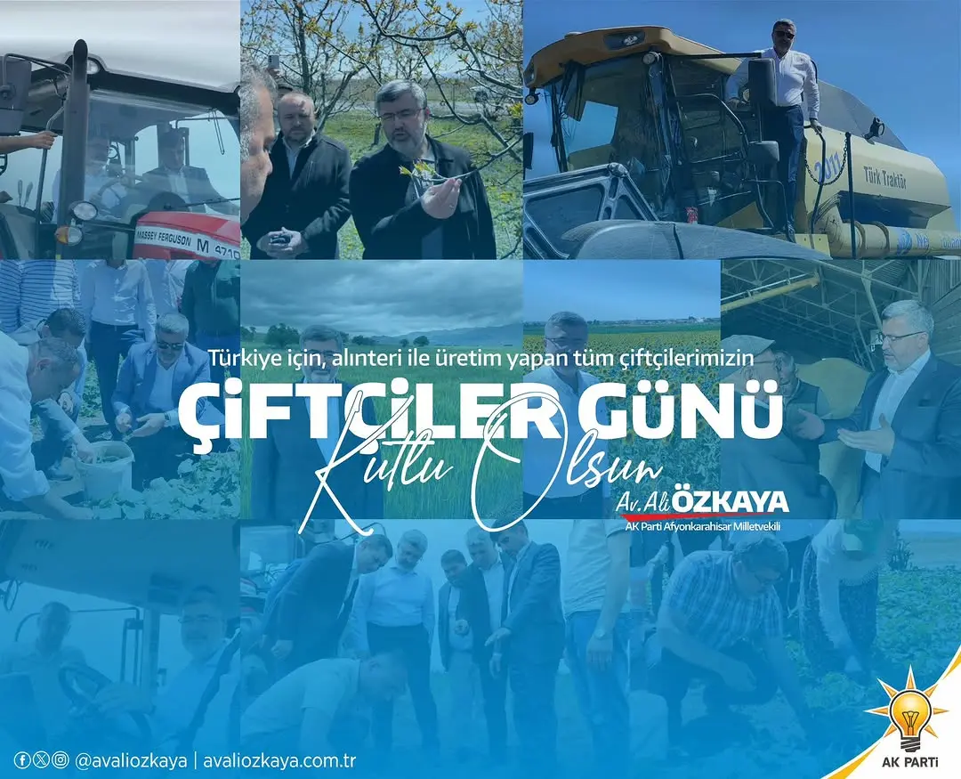 Ak Parti Milletvekili Ali Özkaya'dan Çiftçilere Dünya Çiftçiler Günü Kutlaması